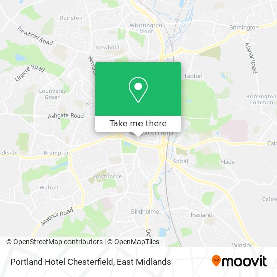 Portland Hotel Chesterfield map