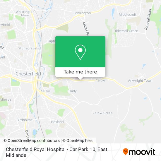 Chesterfield Royal Hospital - Car Park 10 map