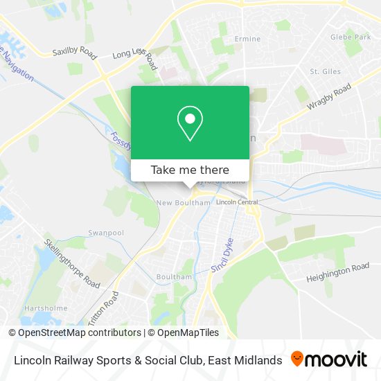 Lincoln Railway Sports & Social Club map