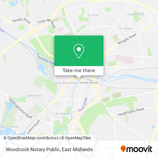 Woodcock Notary Public map