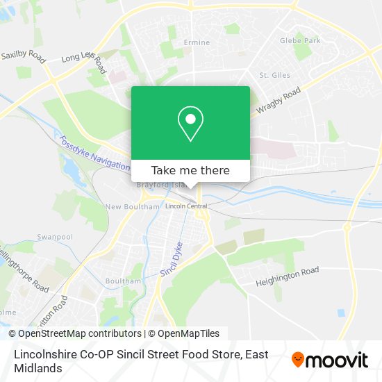 Lincolnshire Co-OP Sincil Street Food Store map