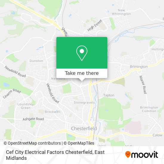 Cef City Electrical Factors Chesterfield map