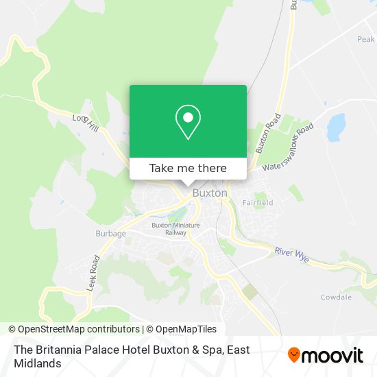 The Britannia Palace Hotel Buxton & Spa map