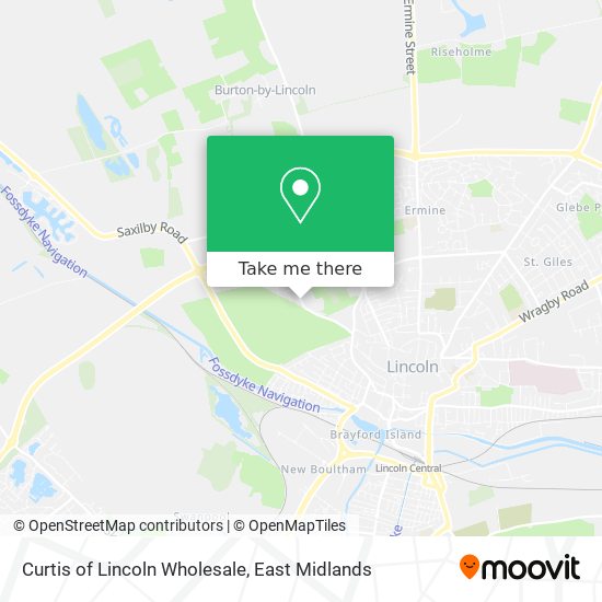 Curtis of Lincoln Wholesale map