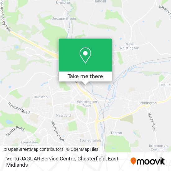 Vertu JAGUAR Service Centre, Chesterfield map