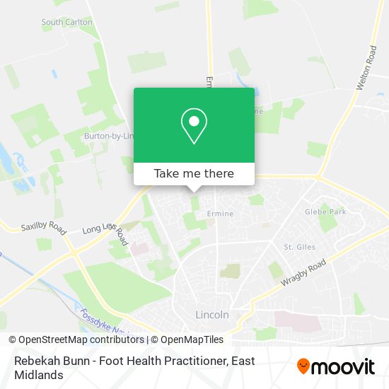 Rebekah Bunn - Foot Health Practitioner map