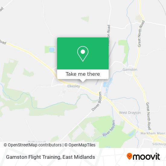 Gamston Flight Training map