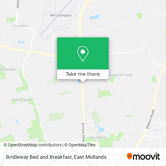 Bridleway Bed and Breakfast map