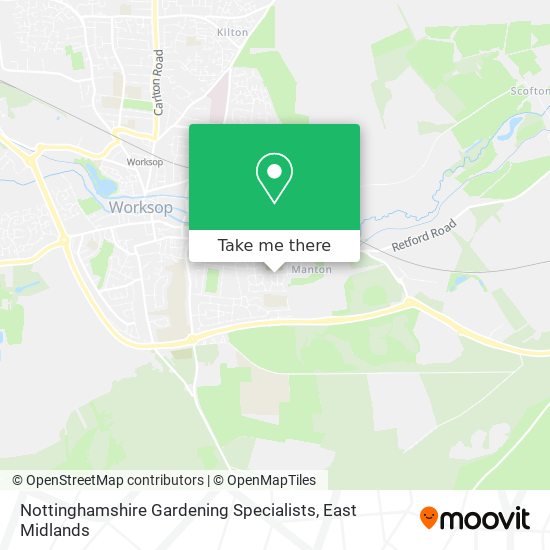 Nottinghamshire Gardening Specialists map