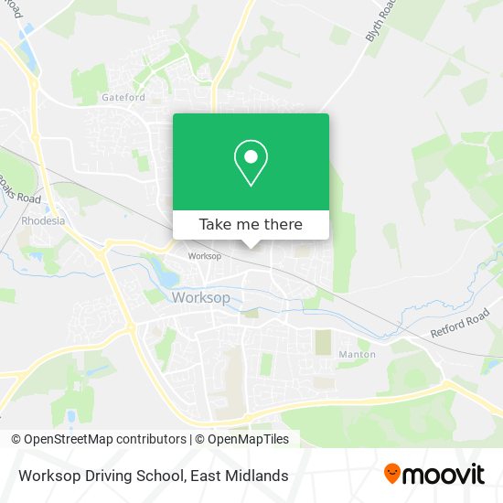 Worksop Driving School map