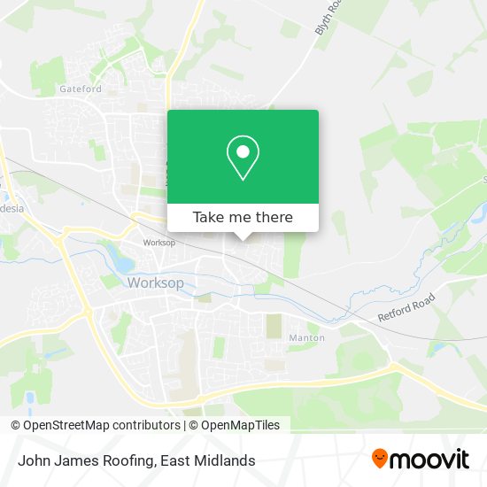 John James Roofing map