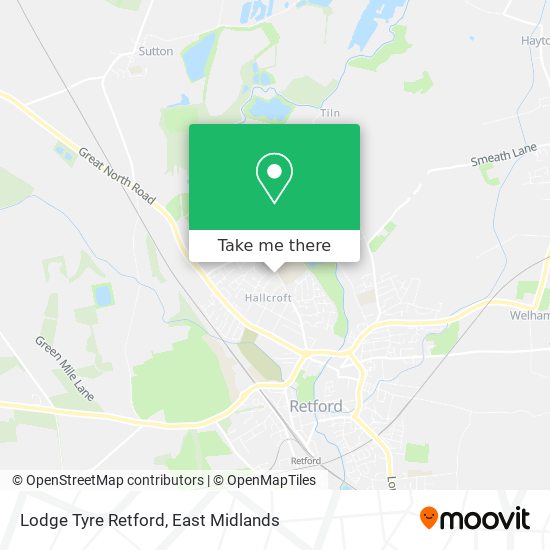 Lodge Tyre Retford map