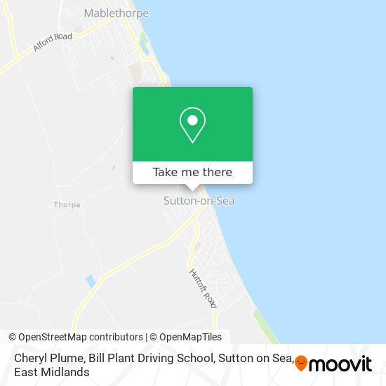 Cheryl Plume, Bill Plant Driving School, Sutton on Sea map