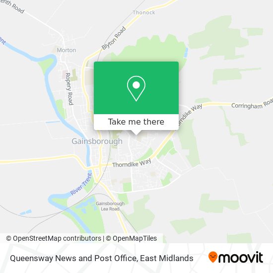 Queensway News and Post Office map