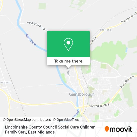Lincolnshire County Council Social Care Children Family Serv map