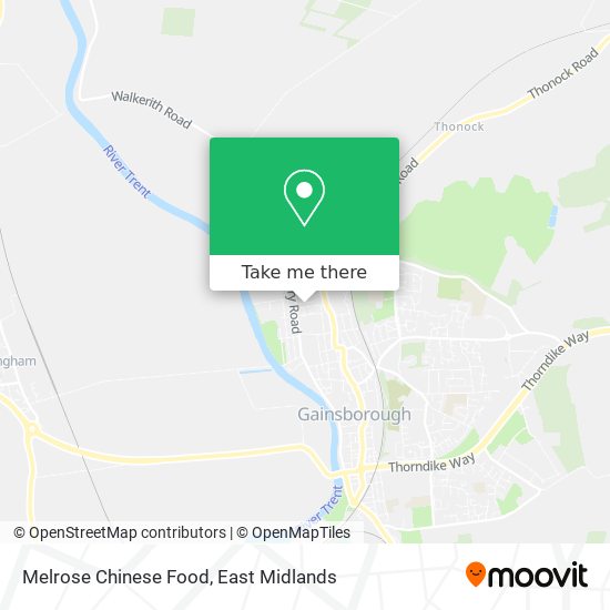 Melrose Chinese Food map
