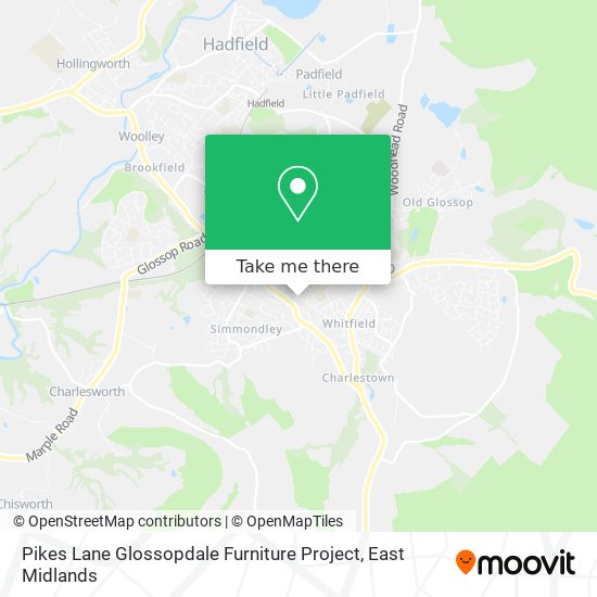 Pikes Lane Glossopdale Furniture Project map