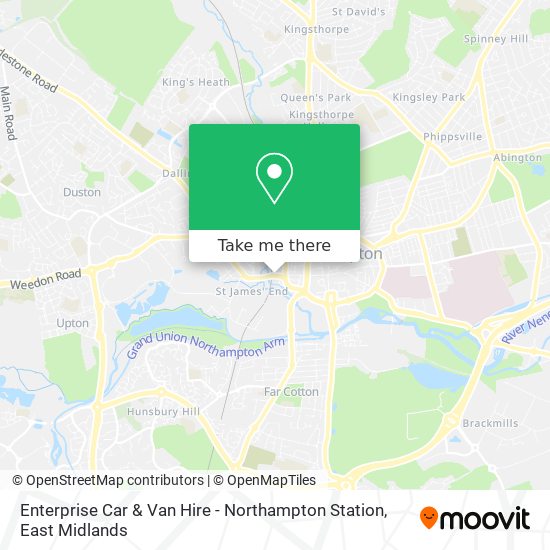 Enterprise Car & Van Hire - Northampton Station map