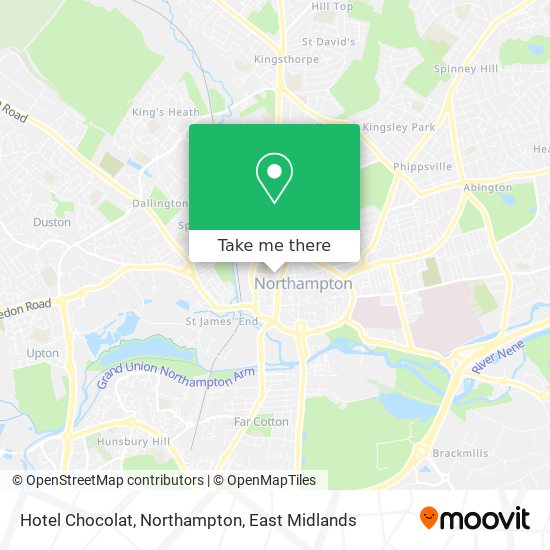 Hotel Chocolat, Northampton map