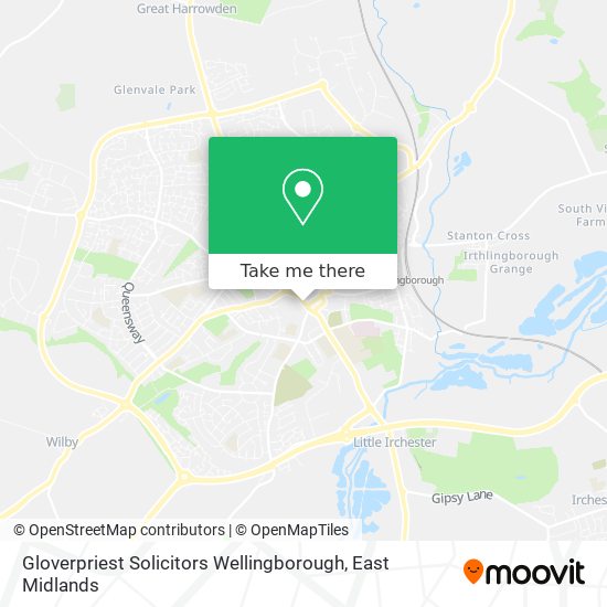 Gloverpriest Solicitors Wellingborough map