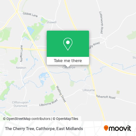 The Cherry Tree, Catthorpe map