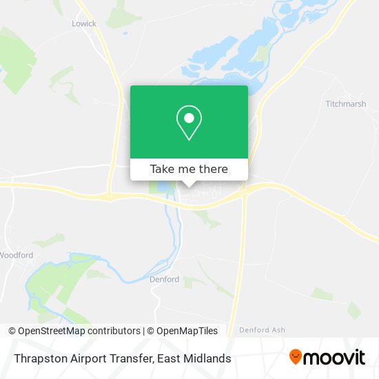 Thrapston Airport Transfer map