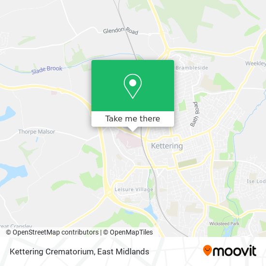 Kettering Crematorium map