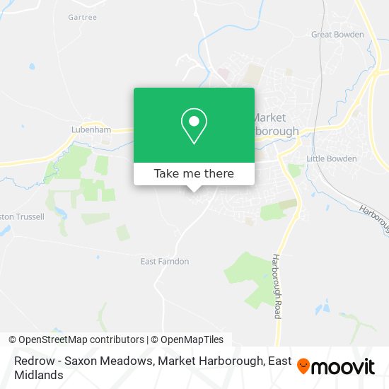 Redrow - Saxon Meadows, Market Harborough map