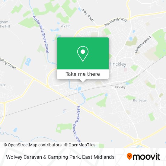 Wolvey Caravan & Camping Park map