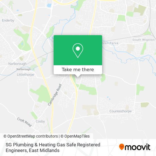 SG Plumbing & Heating Gas Safe Registered Engineers map