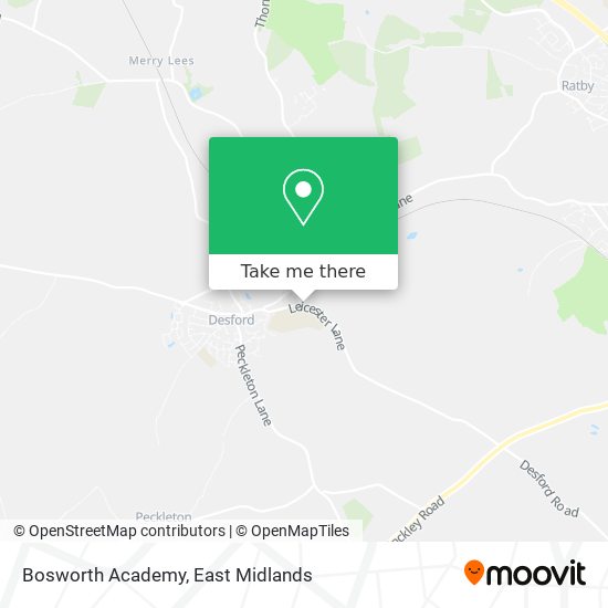 Bosworth Academy map