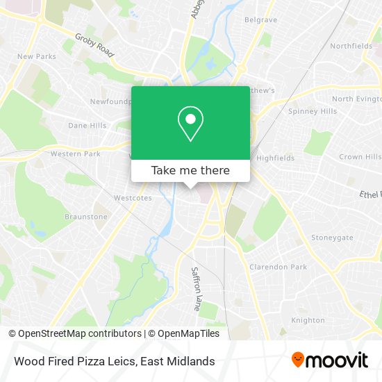 Wood Fired Pizza Leics map