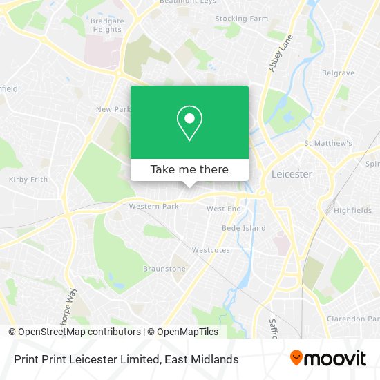 Print Print Leicester Limited map