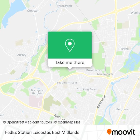 FedEx Station Leicester map
