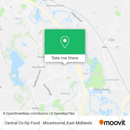 Central Co-Op Food - Mountsorrel map