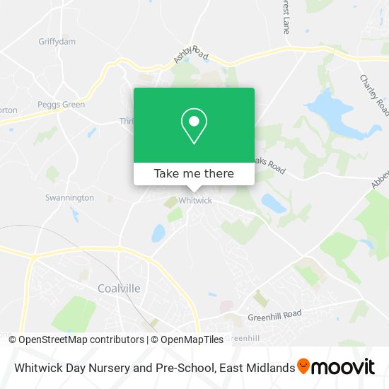 Whitwick Day Nursery and Pre-School map