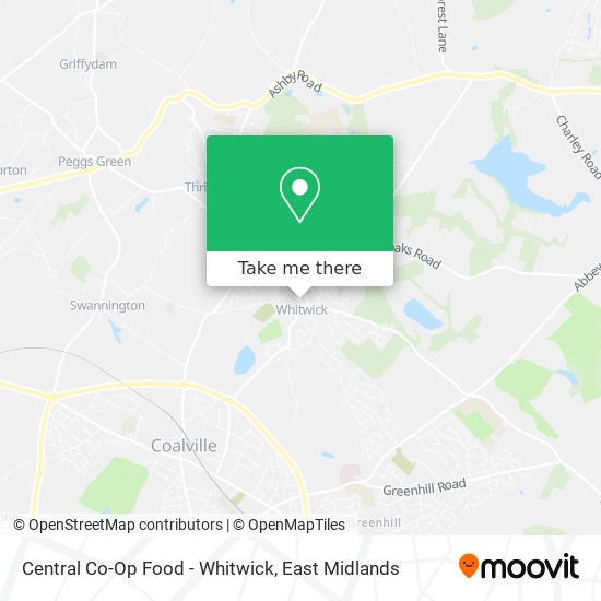 Central Co-Op Food - Whitwick map