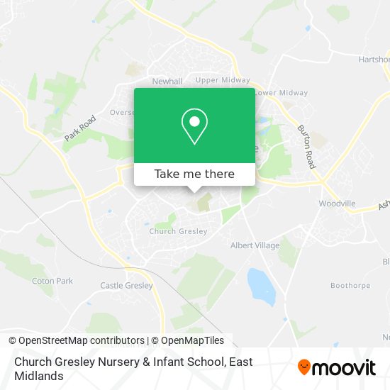 Church Gresley Nursery & Infant School map