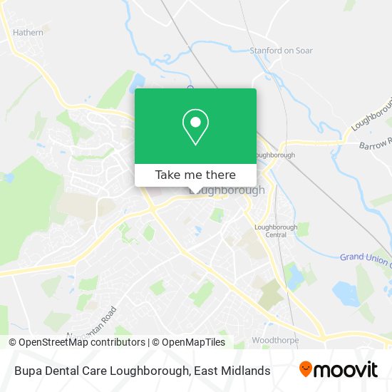 Bupa Dental Care Loughborough map