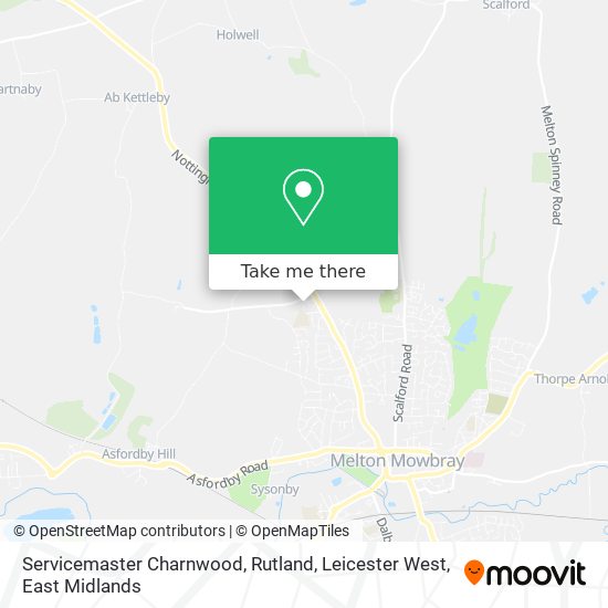 Servicemaster Charnwood, Rutland, Leicester West map