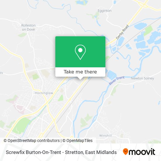 Screwfix Burton-On-Trent - Stretton map