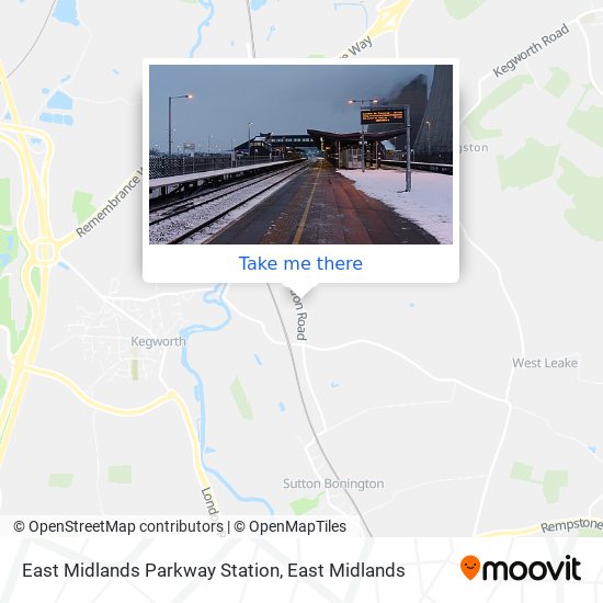 East Midlands Parkway Station map