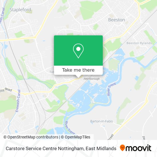 Carstore Service Centre Nottingham map