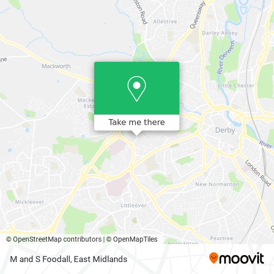 M and S Foodall map