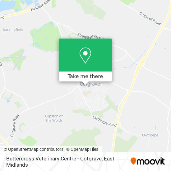 Buttercross Veterinary Centre - Cotgrave map