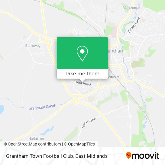 Grantham Town Football Club map