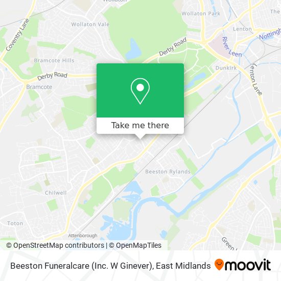 Beeston Funeralcare (Inc. W Ginever) map