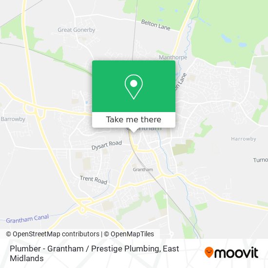 Plumber - Grantham / Prestige Plumbing map