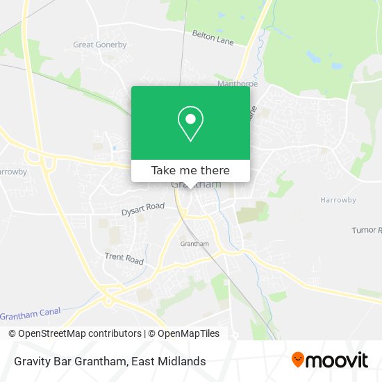 Gravity Bar Grantham map