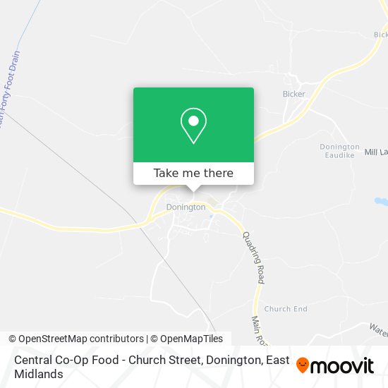 Central Co-Op Food - Church Street, Donington map